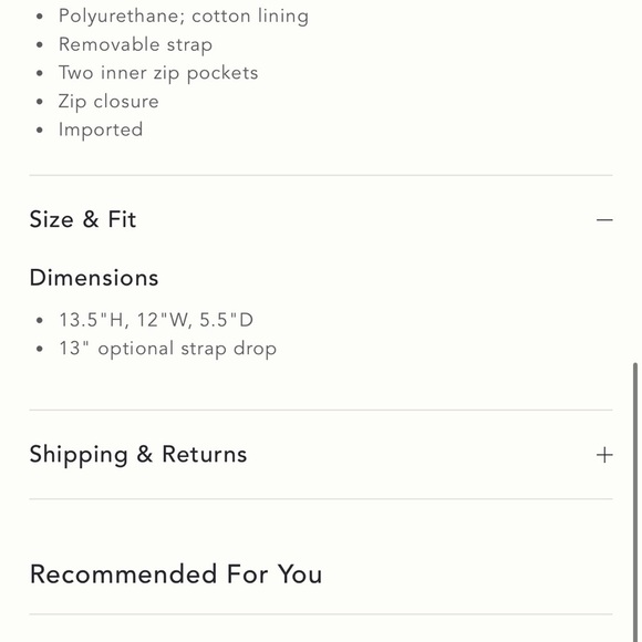 Anthropologie small/tiny vegan leather bag new condition vegan leather - Picture 13 of 13